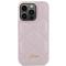 Guess Guess Mobilskal till iPhone 15 Pro Quilted Metal Logo - Rosa