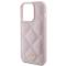 Guess Guess Mobilskal till iPhone 15 Pro Quilted Metal Logo - Rosa