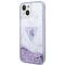 Guess GUESS iPhone 14 Plus Skal Liquid Glitter Palm Collection - Lila