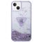 Guess GUESS iPhone 14 Plus Skal Liquid Glitter Palm Collection - Lila