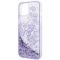 Guess GUESS iPhone 14 Plus Skal Liquid Glitter Palm Collection - Lila