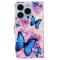 OEM iPhone 14 Pro Plånboksfodral Folio Flip - Blå Butterfly