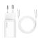 BASEUS Baseus EU Super Väggladdare USB Type-C Kabel 1m 25W - Vit