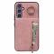 Taltech Mobilskal till Galaxy S24 Kickstand Korthållare - Rosa