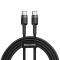 BASEUS Baseus PD USB-C till USB-C kabel 60W 1M - Svart/Grå