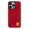 Ferrari Ferrari Mobilskal till iPhone 15 Pro Perforated Waves Metal Logo - Röd