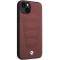 BMW BMW Mobilskal till iPhone 14 Läder Seats Pattern - Burgundy