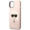 KARL LAGERFELD Karl Lagerfeld iPhone 14 Plus Skal Magsafe Silicone Karl`s Head - Rosa