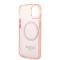 Guess GUESS iPhone 14 Plus Skal MagSafe Gold Outline Translucent - Rosa