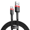 BASEUS Baseus USB-C till USB-A kabel Cafule 2m - Svart/Röd