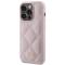 Guess Guess Mobilskal till iPhone 15 Pro Max Quilted Metal Logo - Rosa