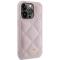 Guess Guess Mobilskal till iPhone 15 Pro Max Quilted Metal Logo - Rosa