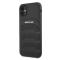 AMG AMG Äkta Läder Debossed Lines Skal iPhone 11 - Svart