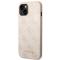 Guess Guess iPhone 14 Plus Mobilskal Metall Gold Logo - Rosa