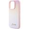 Guess Guess Mobilskal till iPhone 15 Pro Saffiano Iridescent Script - Rosa