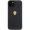 Ferrari Ferrari Mobilskal till iPhone 15 Plus Quilted Metal Logo - Svart