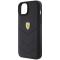 Ferrari Ferrari Mobilskal till iPhone 15 Plus Quilted Metal Logo - Svart