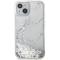 Guess Guess Mobilskal till iPhone 14 Liquid Glitter Marble - Vit
