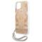 Guess Guess iPhone 13 Mini Skal Flower Strap - Guld