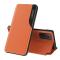 Ruhtel Eco Leather View Fodral Xiaomi Poco F3 - Orange