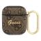 Guess Guess Script Metall Collection Skal AirPods - Brun