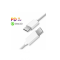 SiGN SiGN Snabb USB-C till USB-C kabel 60W 3A 1m PD - Vit