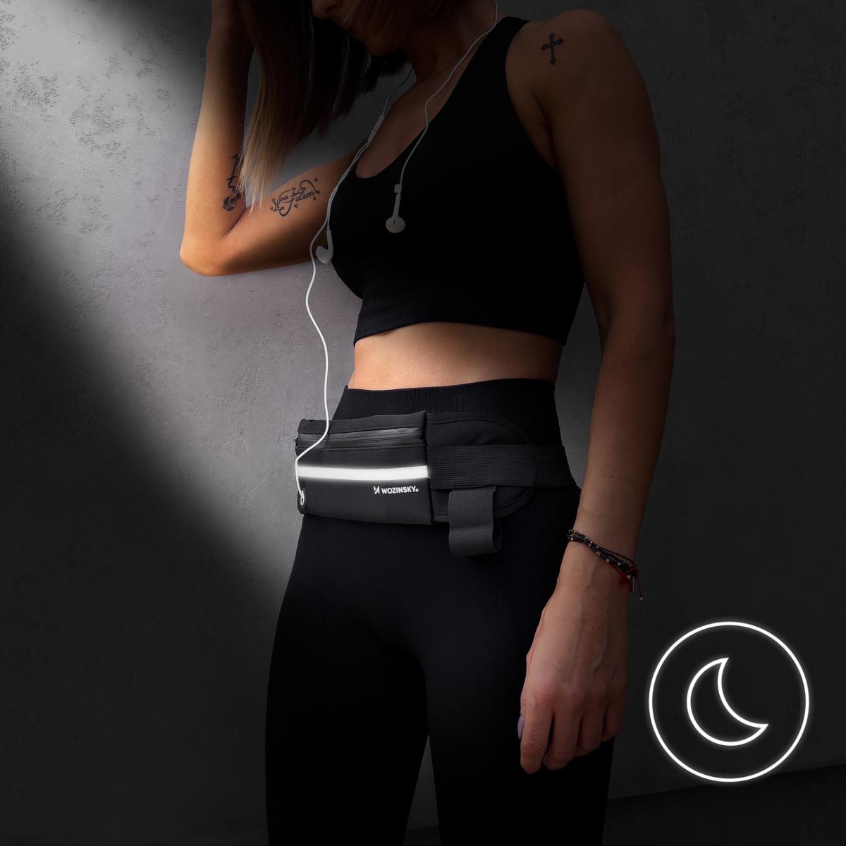 Wozinsky Wozinsky expanderbart löparbälte/Waistband - Svart