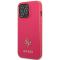 Guess Guess Mobilskal till iPhone 13 Pro Saffiano Small Metall Logo - Rosa