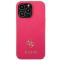 Guess Guess Mobilskal till iPhone 13 Pro Saffiano Small Metall Logo - Rosa