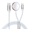 Joyroom Joyroom 2in1 Lightning Kabel Och Inductive Laddare 1.5m - Vit