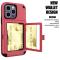 OEM iPhone 14 Pro Skal Korthållare Mirror Kickstand - Röd