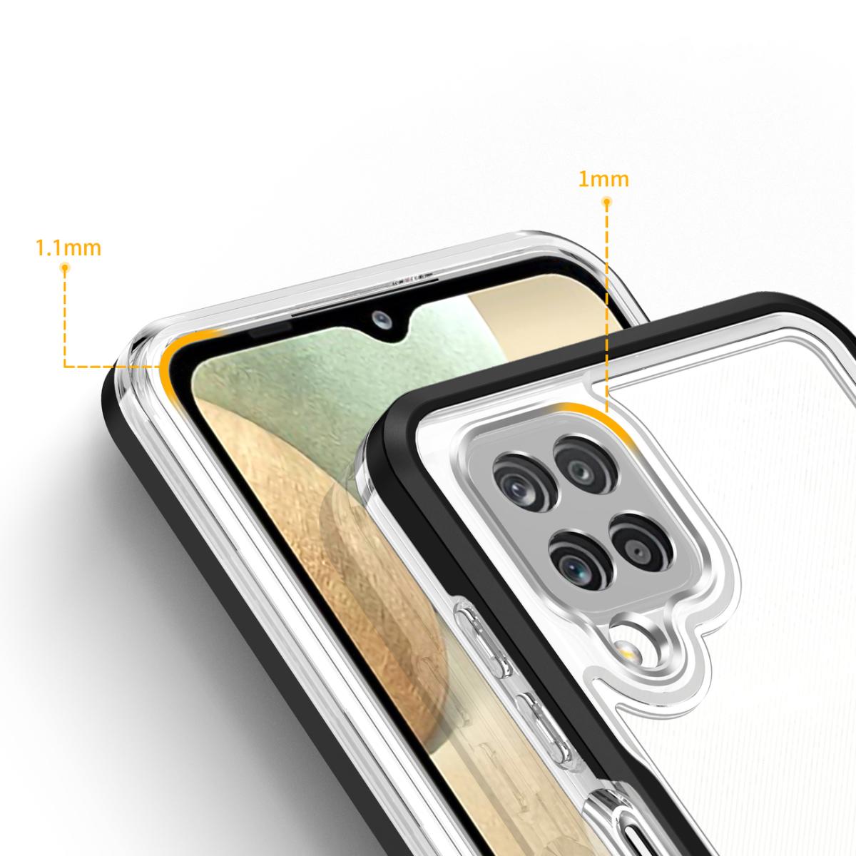 OEM Galaxy A22 4G Skal Clear 3in1 - Svart