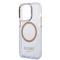 Guess Guess Mobilskal till iPhone 14 Pro MagSafe Guld Outline Translucent - Lila