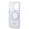 Guess Guess Mobilskal till iPhone 14 Pro MagSafe Guld Outline Translucent - Lila