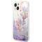 Guess GUESS iPhone 14 Plus Skal Flower Liquid Glitter - Lila