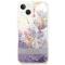 Guess GUESS iPhone 14 Plus Skal Flower Liquid Glitter - Lila