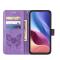 OEM Butterfly Flower Imprinted Plånboksfodral Xiaomi 12 Pro - Lila