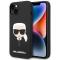 KARL LAGERFELD Karl Lagerfeld iPhone 14 Plus Skal Czarny Silicone Karl`s Head - Svart