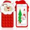 OEM Mobilskal till iPhone X/XS Silikon Santa Claus Pop It - Röd
