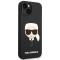 KARL LAGERFELD Karl Lagerfeld iPhone 14 Plus Skal Czarny Silicone Karl`s Head - Svart