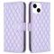 BINFEN COLOR BINFEN iPhone 14 Plus Plånboksfodral Rhombus - Lila