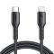 Joyroom Joyroom USB-C till Lightning kabel Flash-Charge 1m - Svart