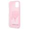 KARL LAGERFELD Karl Lagerfeld Glitter Karl`s Head Skal iPhone 13 Mini - Rosa