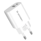 Wozinsky Wozinsky WGWCW USB-A USB-C 20W Väggladdare - Vit
