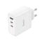 Hoco Hoco Väggladdare 2 x Type C + USB A 65W GaN - Vit