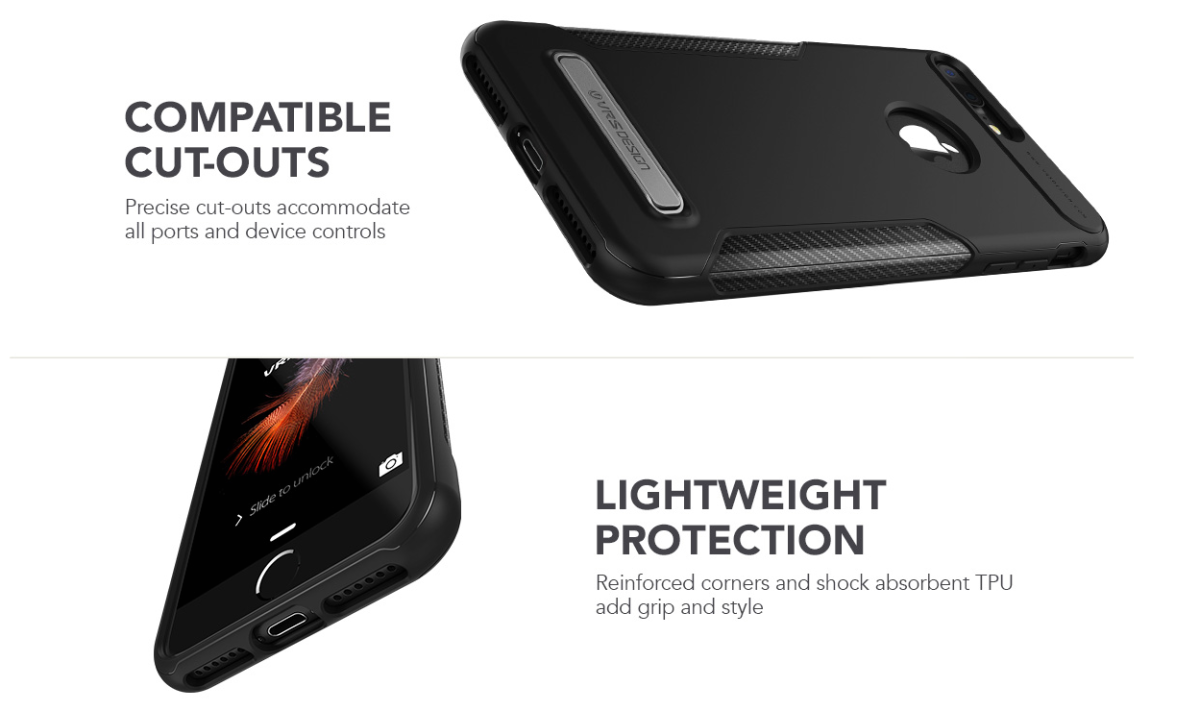 VERUS Verus Carbon Fit Skal till Apple iPhone 7 Plus - Svart