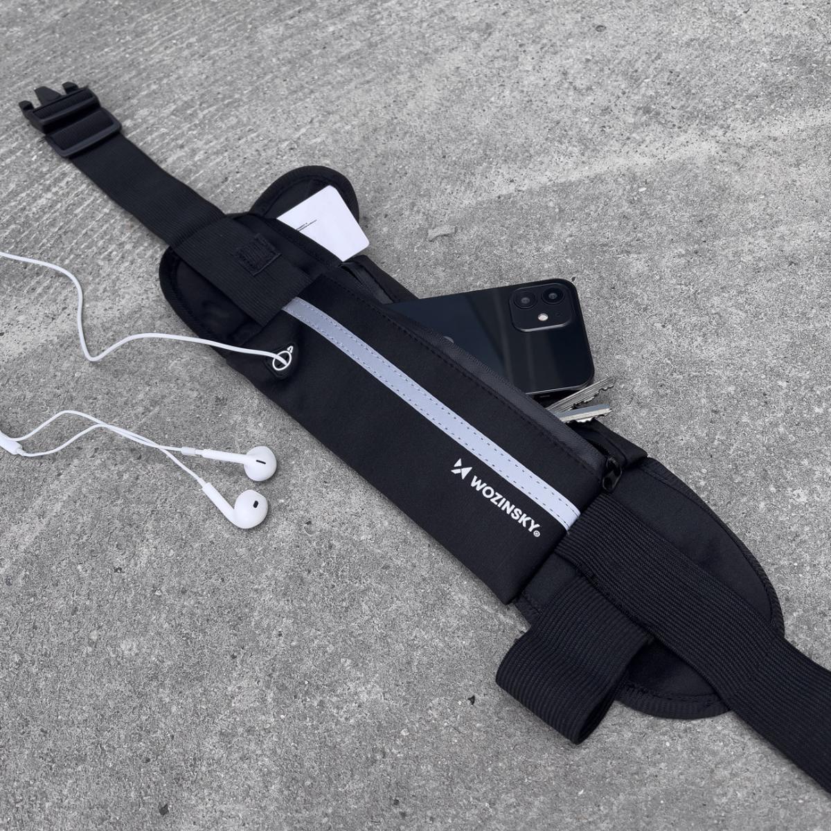 Wozinsky Wozinsky expanderbart löparbälte/Waistband - Svart