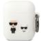 KARL LAGERFELD KARL LAGERFELD AirPods 1/2 Skal Silicone Karl & Choupette - Vit