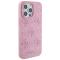 Guess Guess iPhone 15 Pro Max Mobilskal Leather Stamped - Rosa