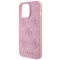 Guess Guess iPhone 15 Pro Max Mobilskal Leather Stamped - Rosa